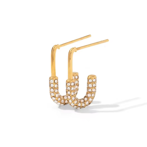 Halve Diamond Hoops